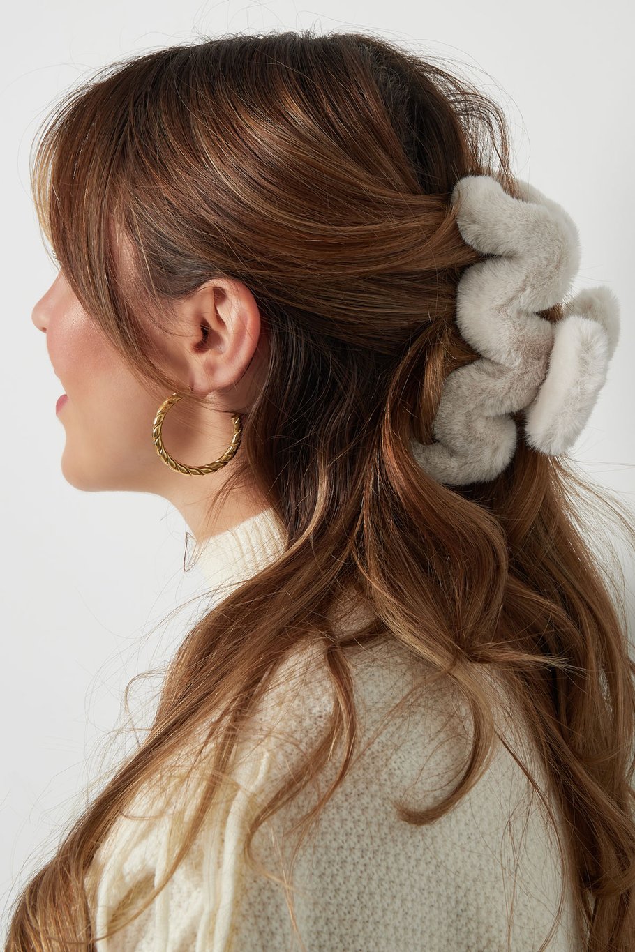 ZIGZAG HAIRCLIP - BEIGE