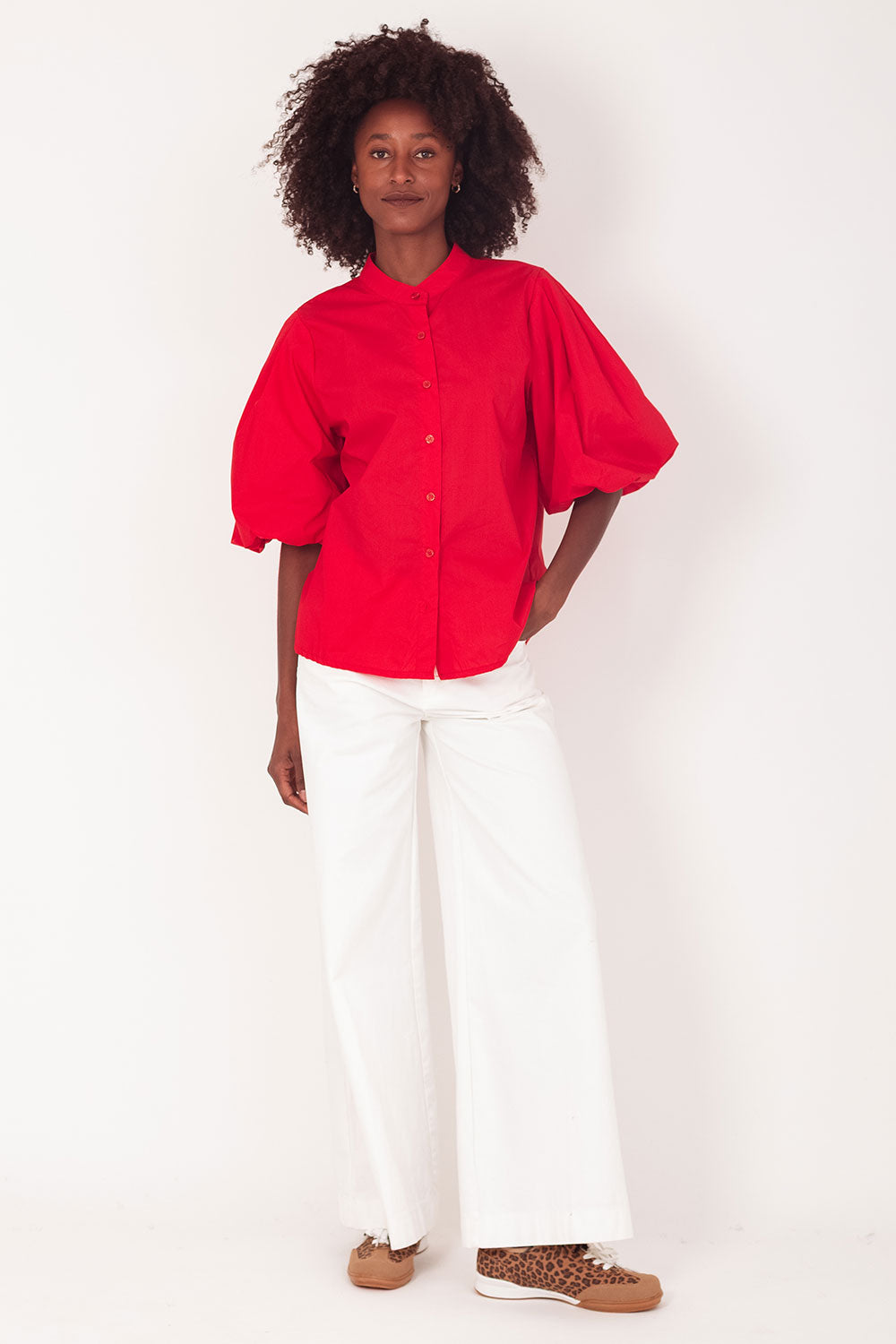 POOFY BLOUSE - RED