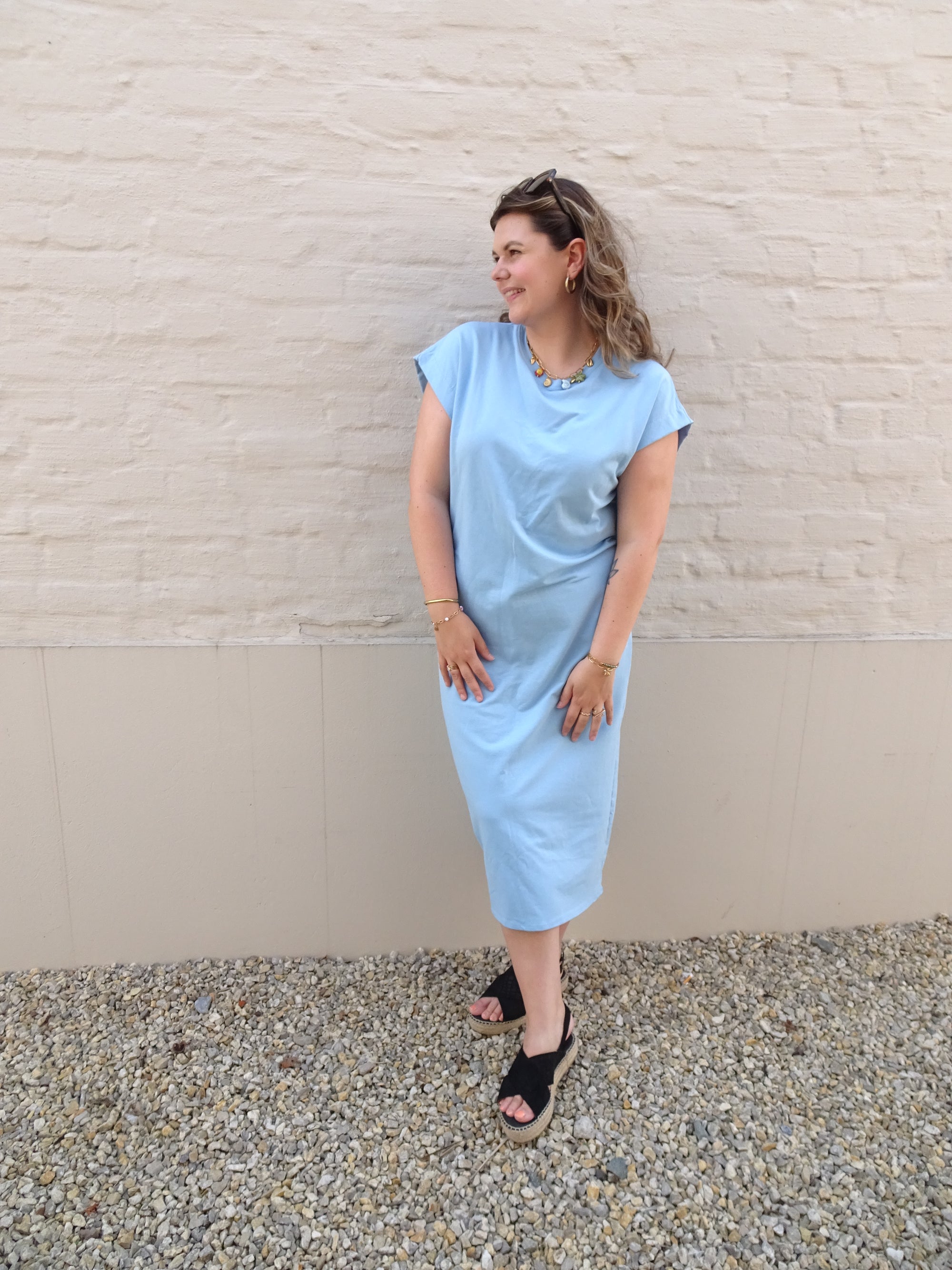 BASIC SHIRT DRESS - LIGHT BLUE