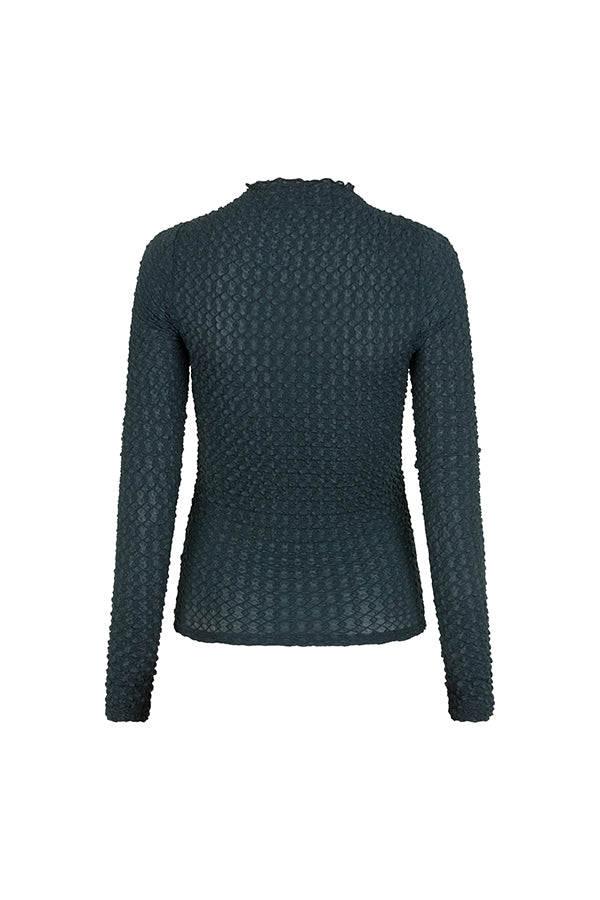 LEONA TOP - PETROL GREEN