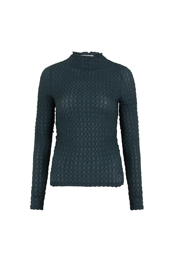 LEONA TOP - PETROL GREEN