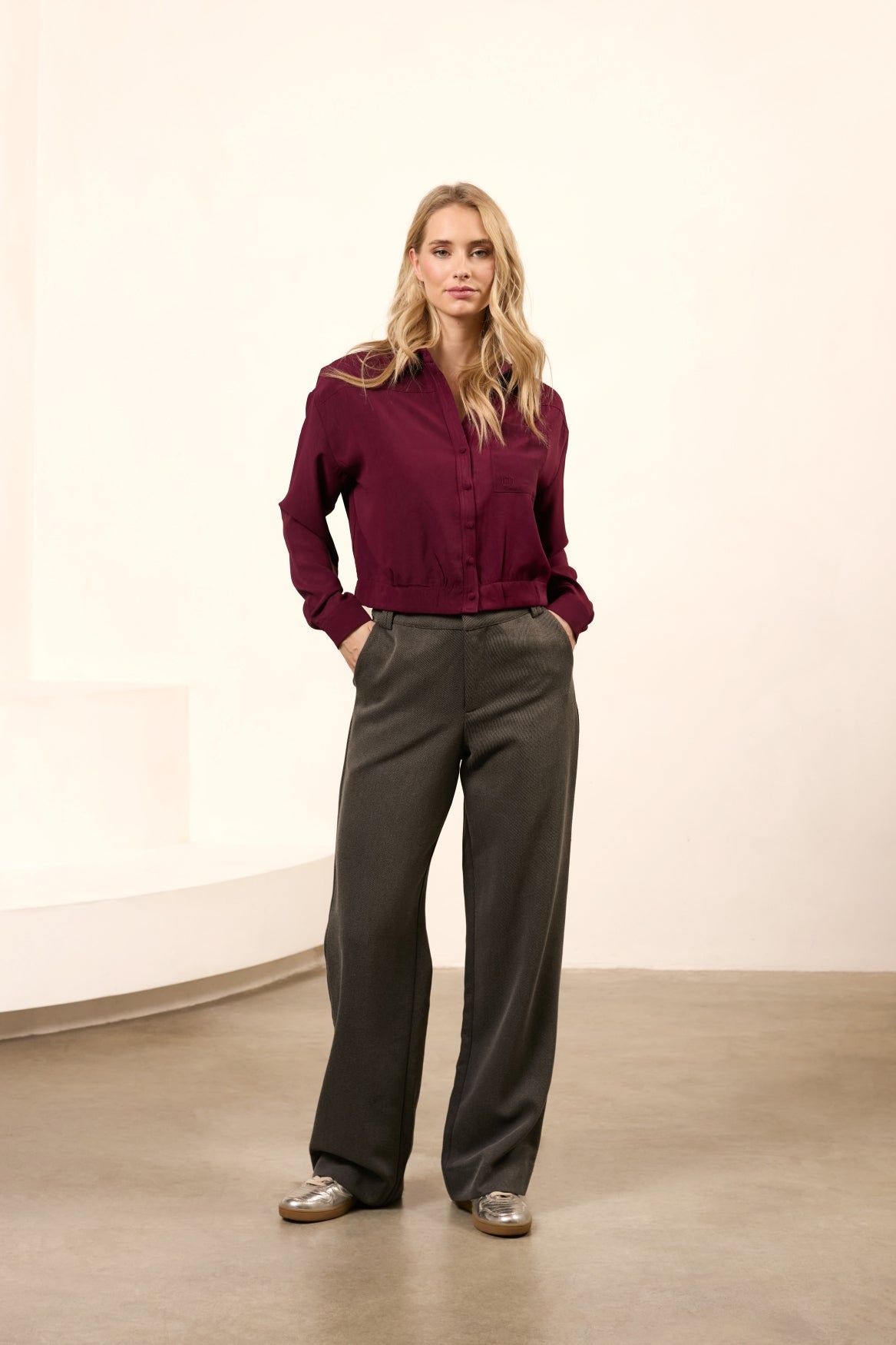ASTRID BLOUSE - BURGUNDY