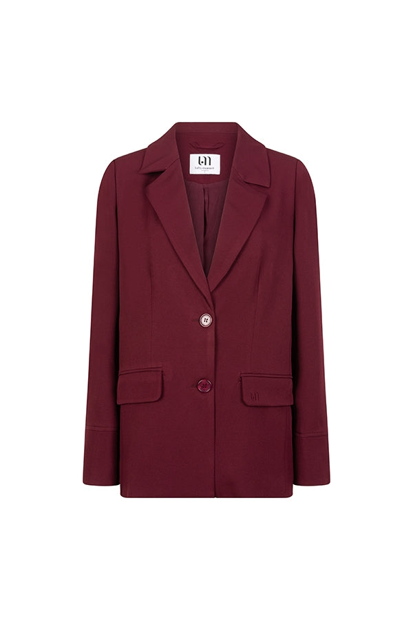 OONA BLAZER - BURGUNDY RED