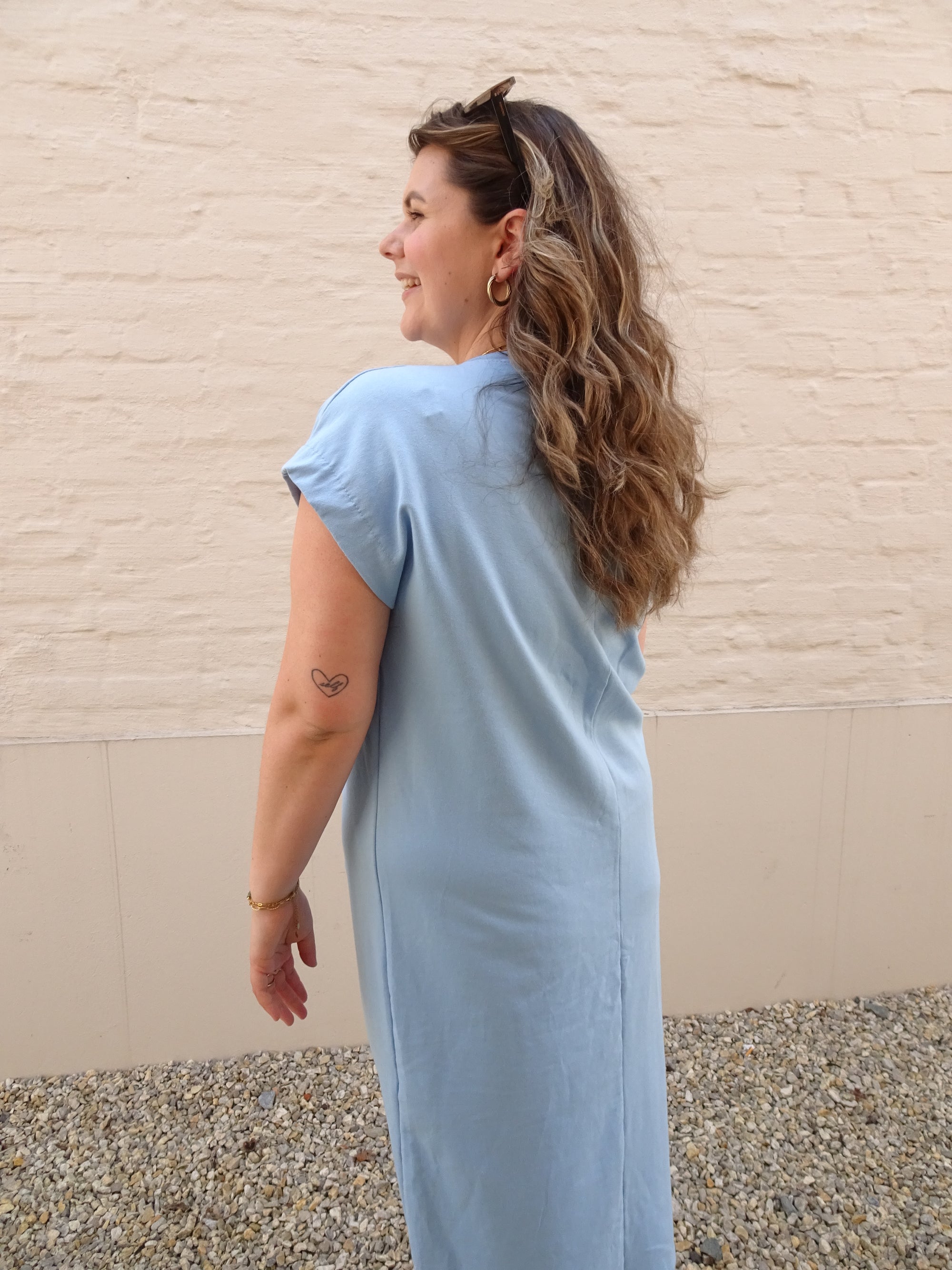 BASIC SHIRT DRESS - LIGHT BLUE