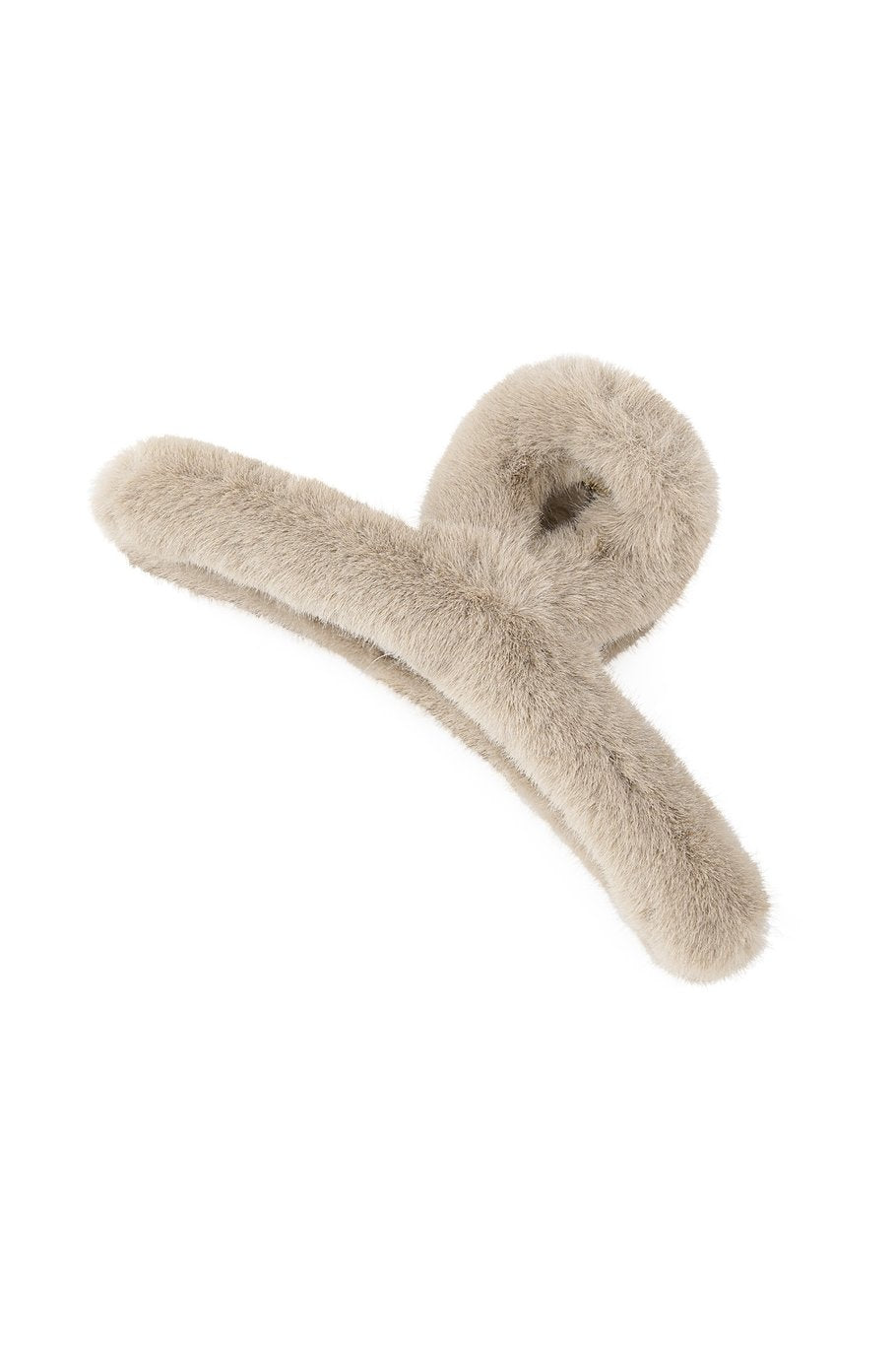 FAUX FUR HAIRCLIP - BEIGE