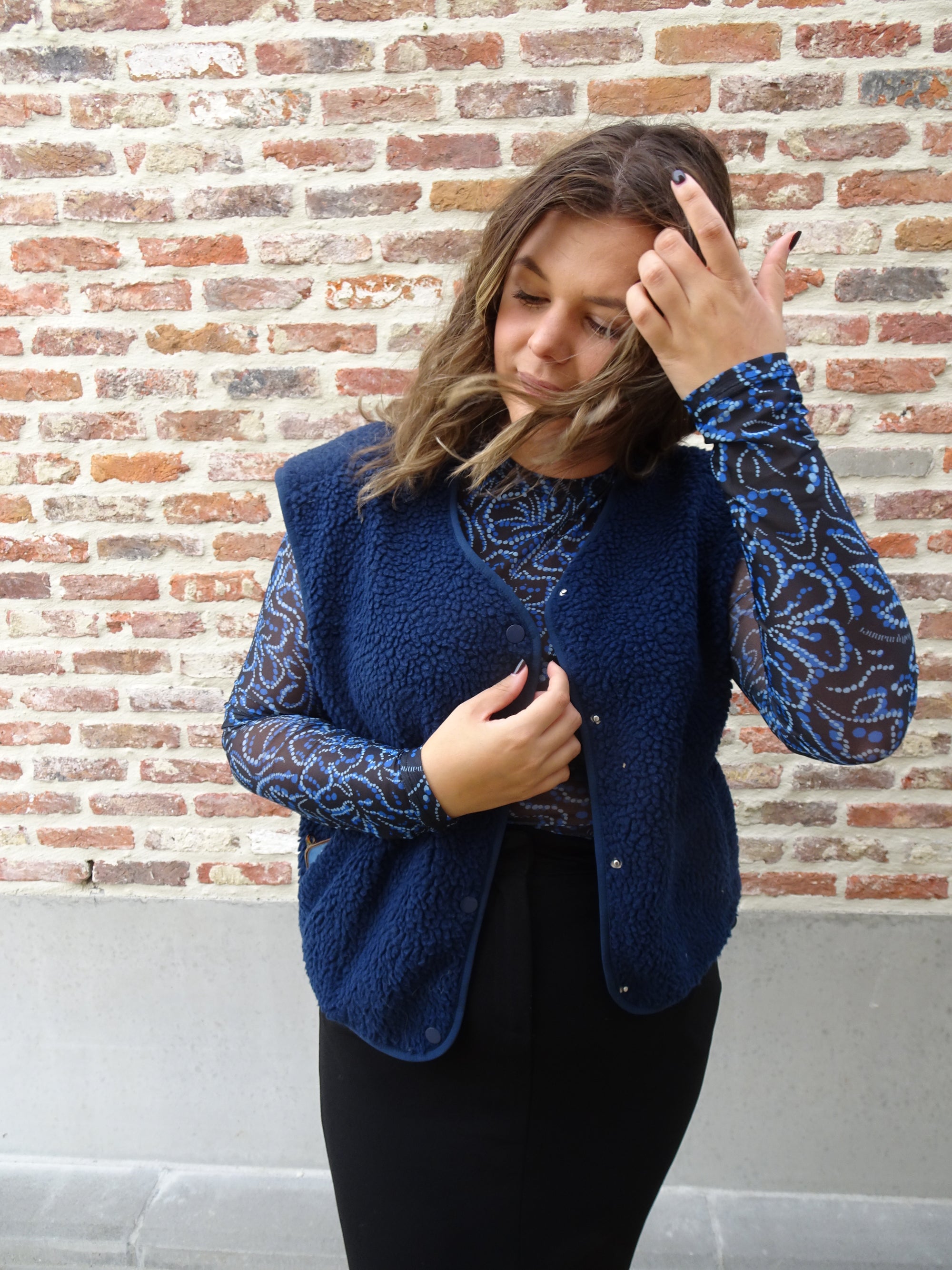 TEDDY JACKET - NAVY