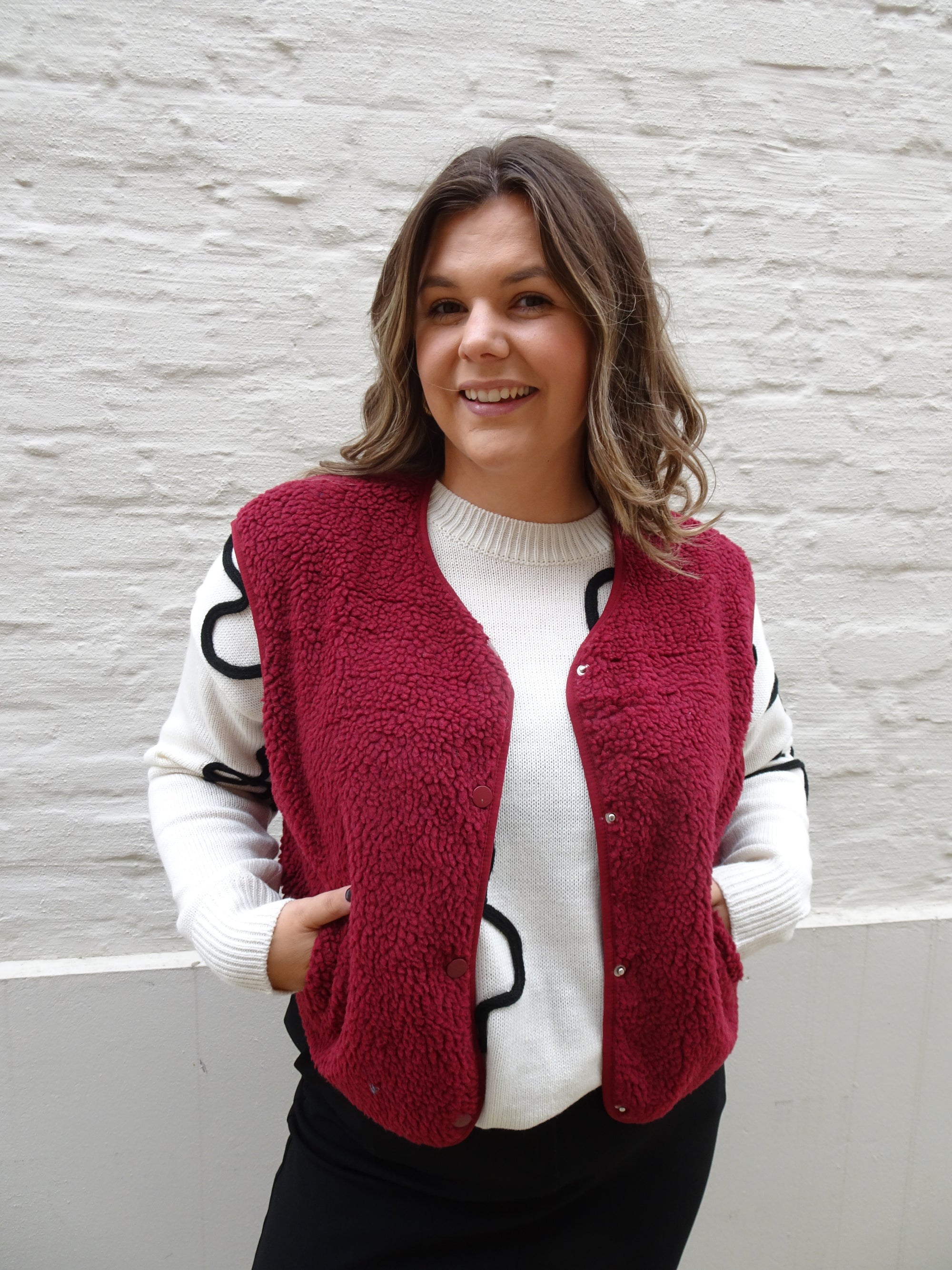 TEDDY JACKET - BURGUNDY