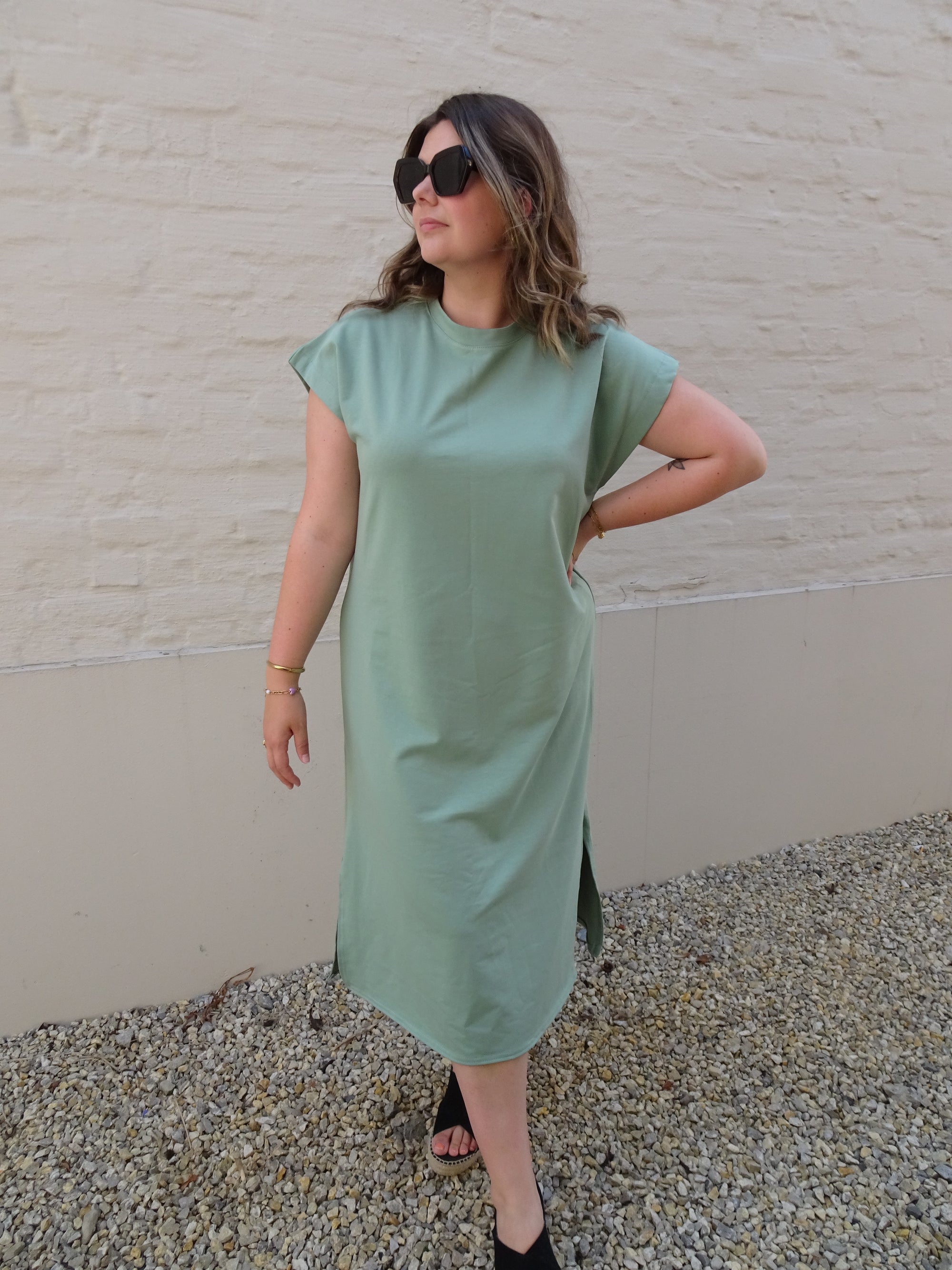 BASIC SHIRT DRESS - MINT