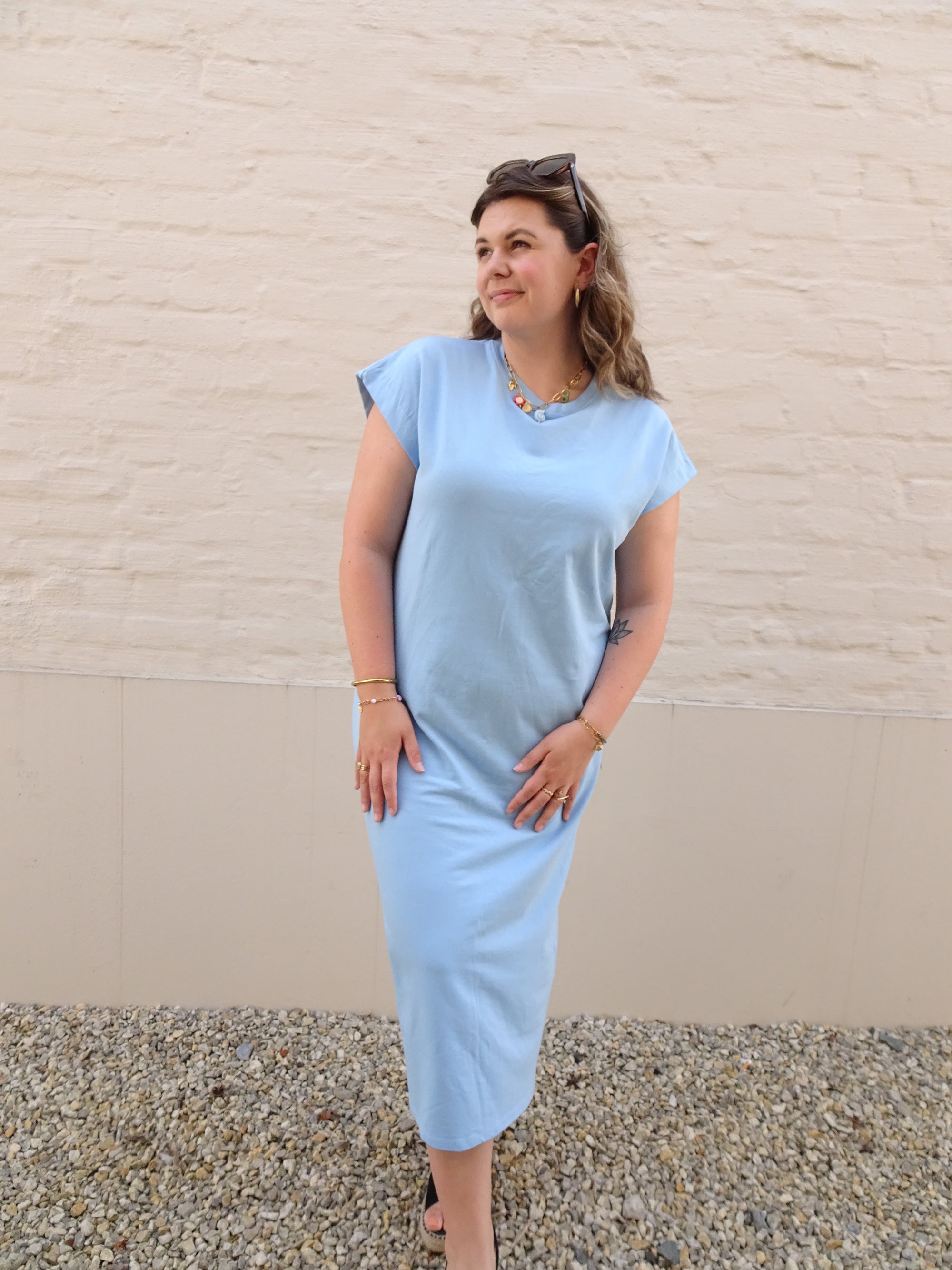 BASIC SHIRT DRESS - LIGHT BLUE