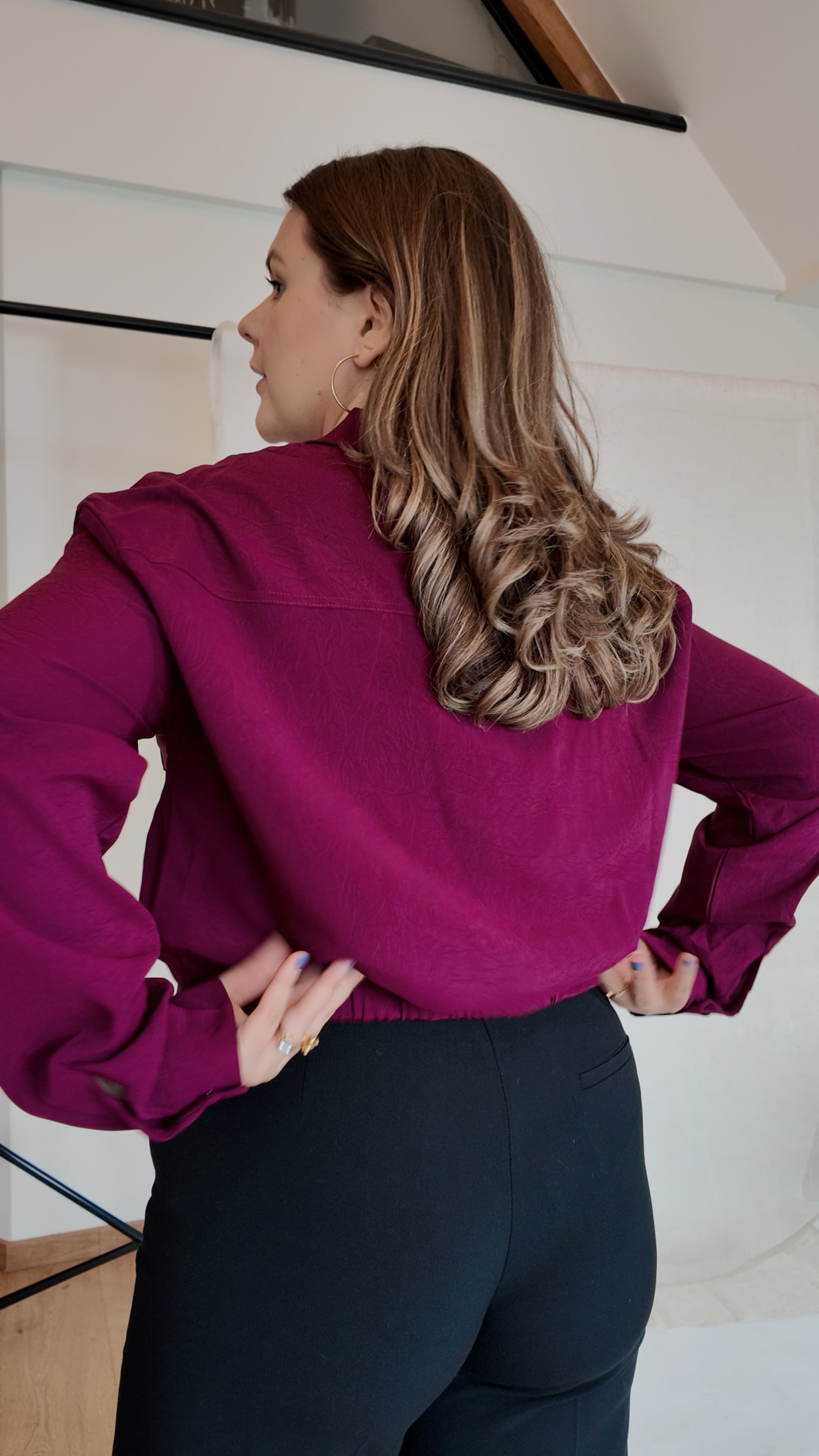 ASTRID BLOUSE - BURGUNDY