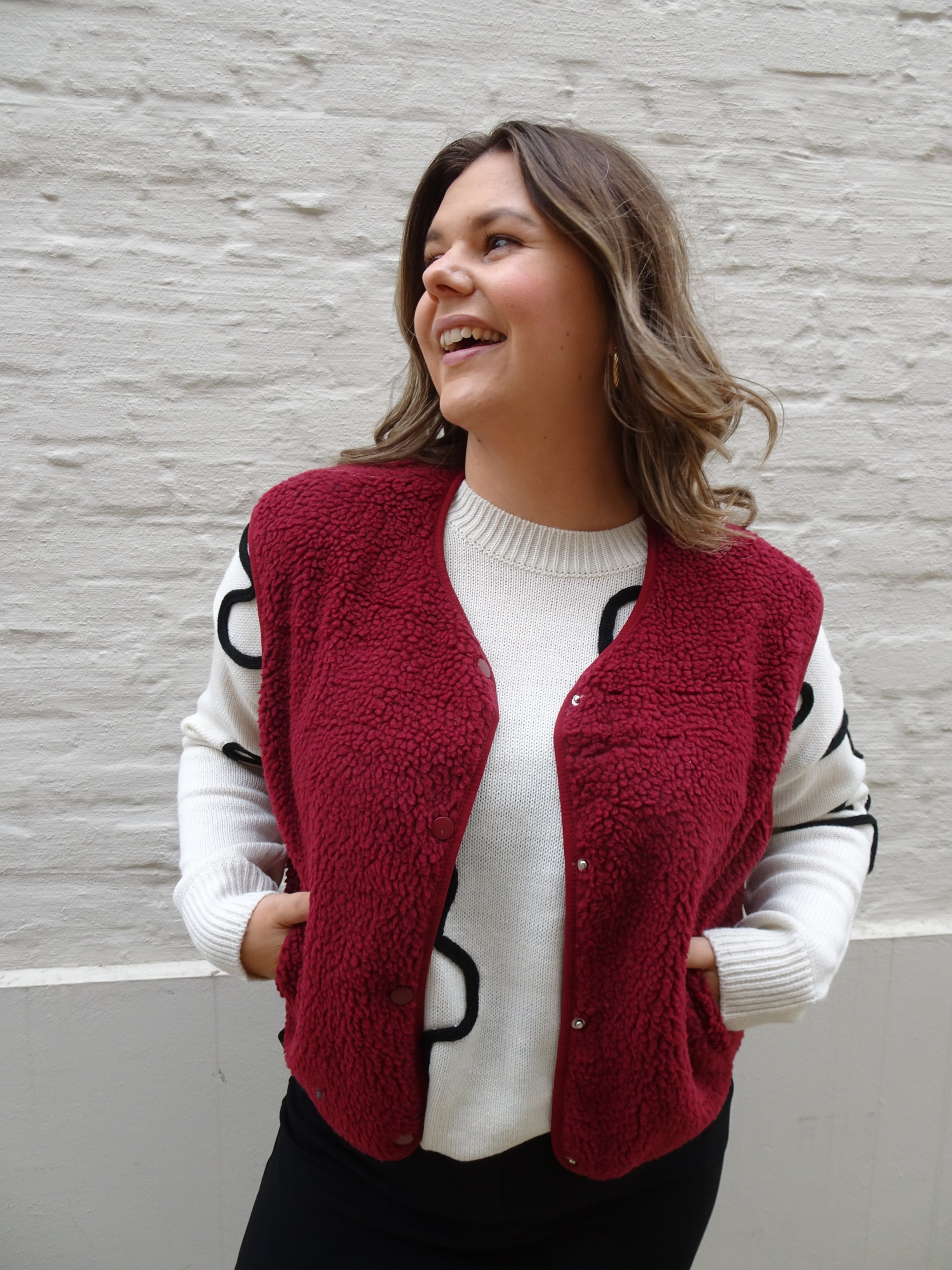 TEDDY JACKET - BURGUNDY