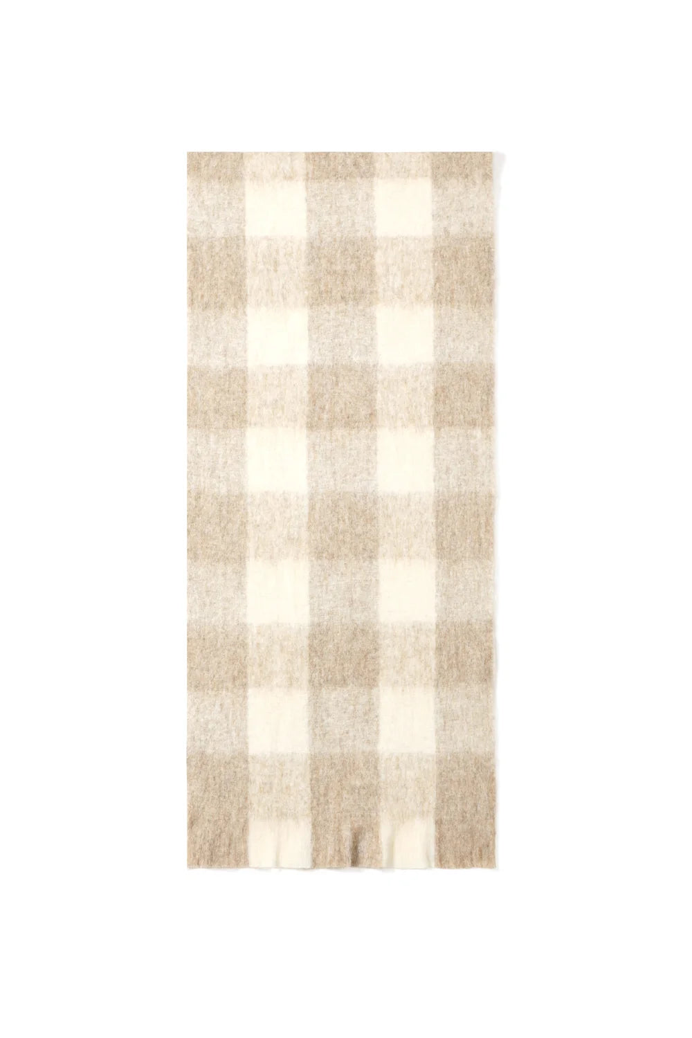 WINTER PLAID SCARF - BEIGE