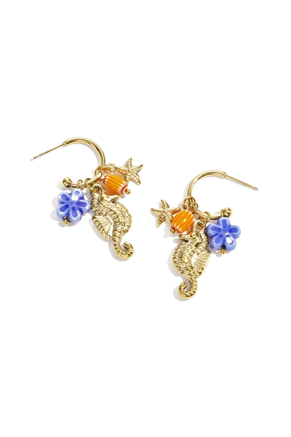 SEAHORSE EARRINGS - BLUE