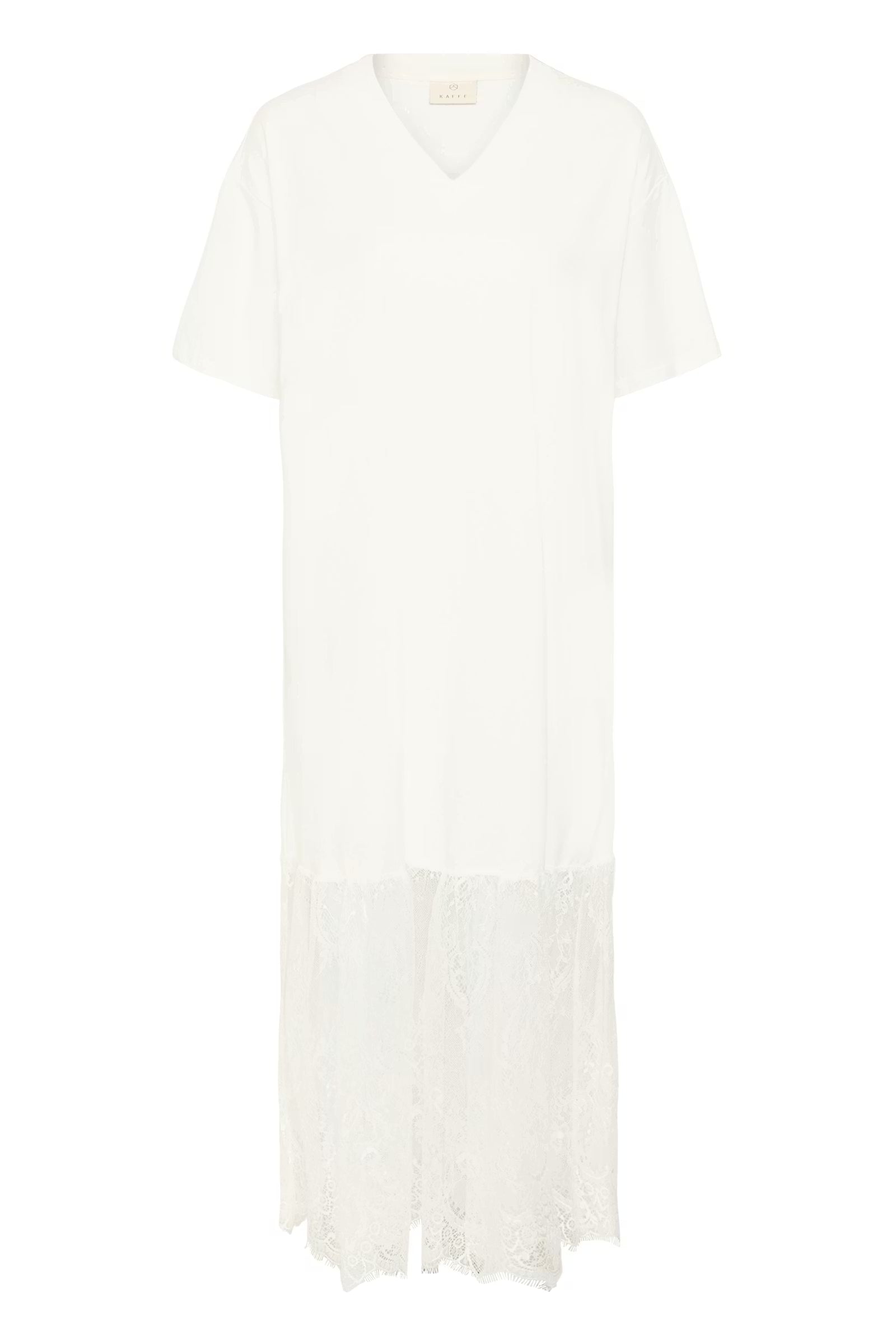 ANDREA TEE DRESS - WHITE LACE