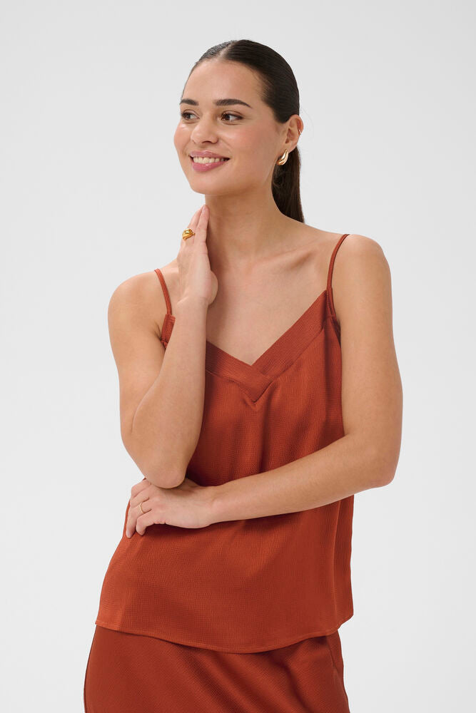 LOTTE TOP - HENNA BROWN