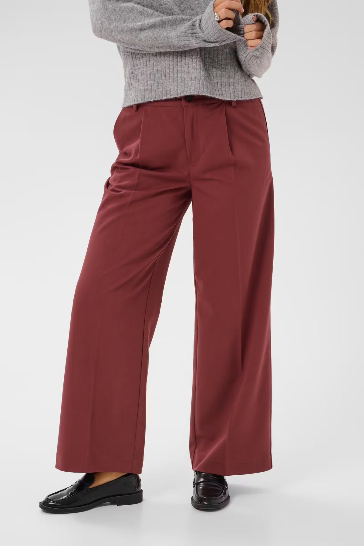 SAKURA WIDE PANTS - FALL RED