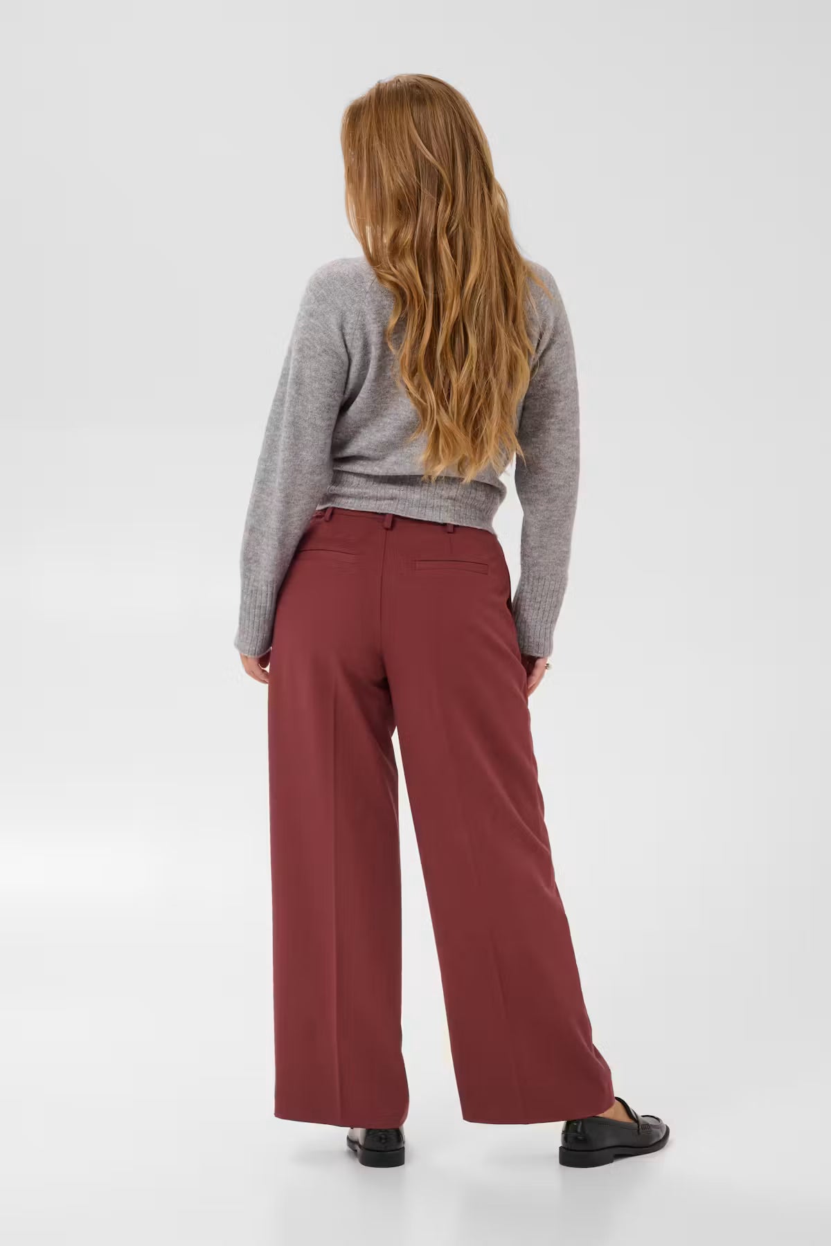 SAKURA WIDE PANTS - FALL RED