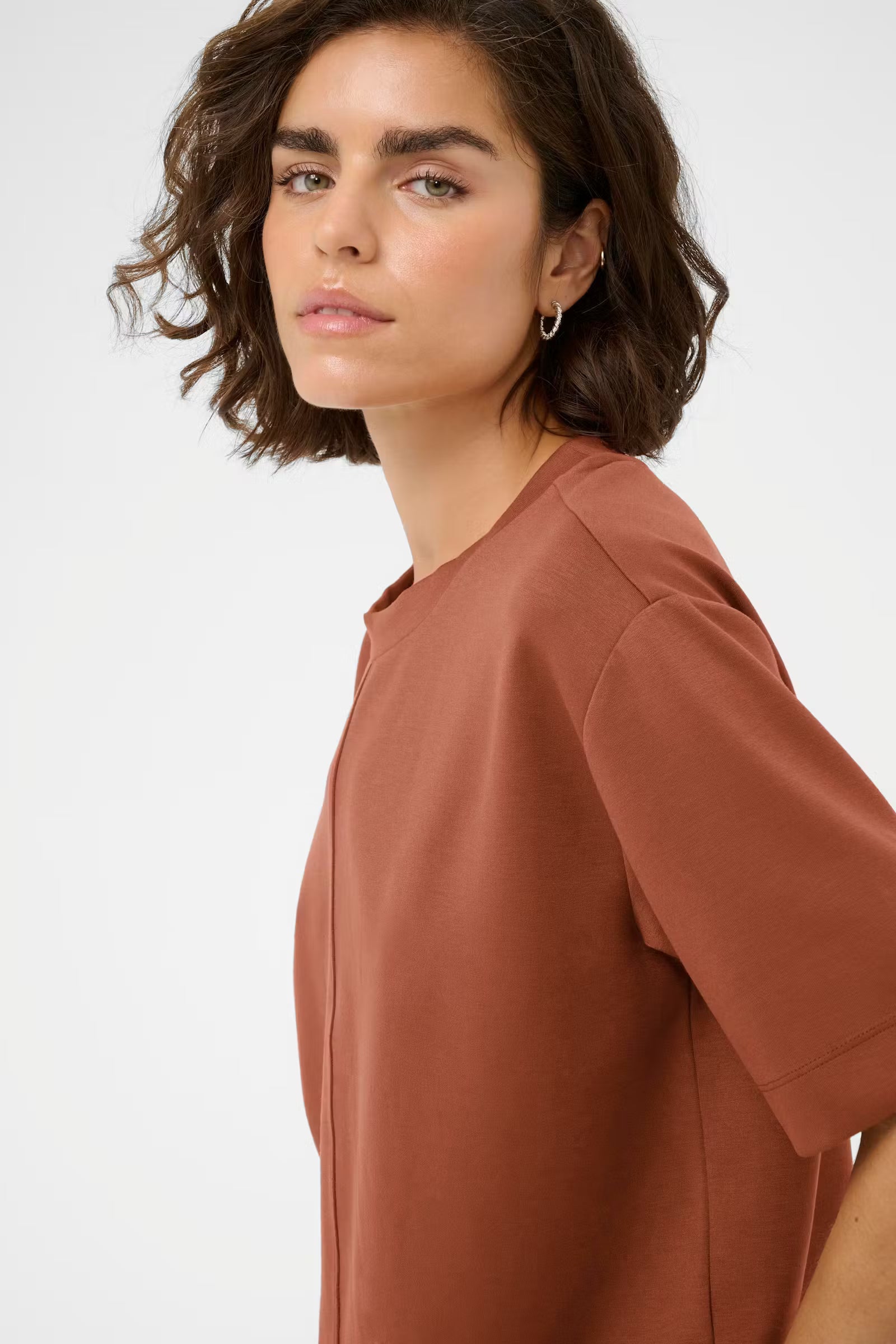 ANNIE SHIRT - HENNA BROWN