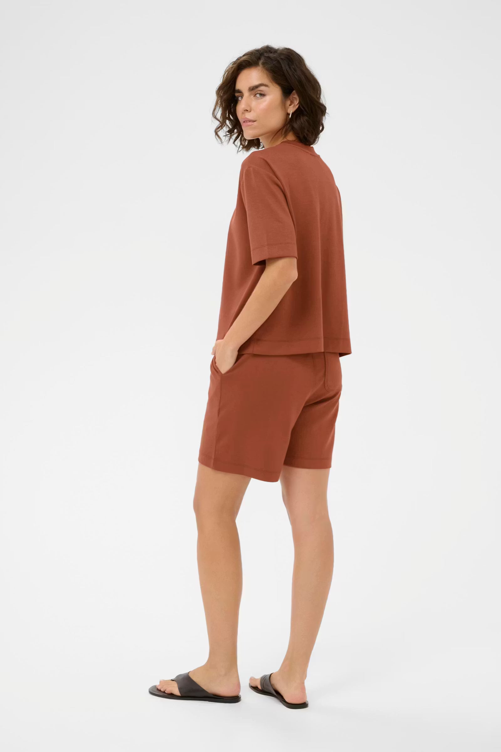 ANNIE SHIRT - HENNA BROWN