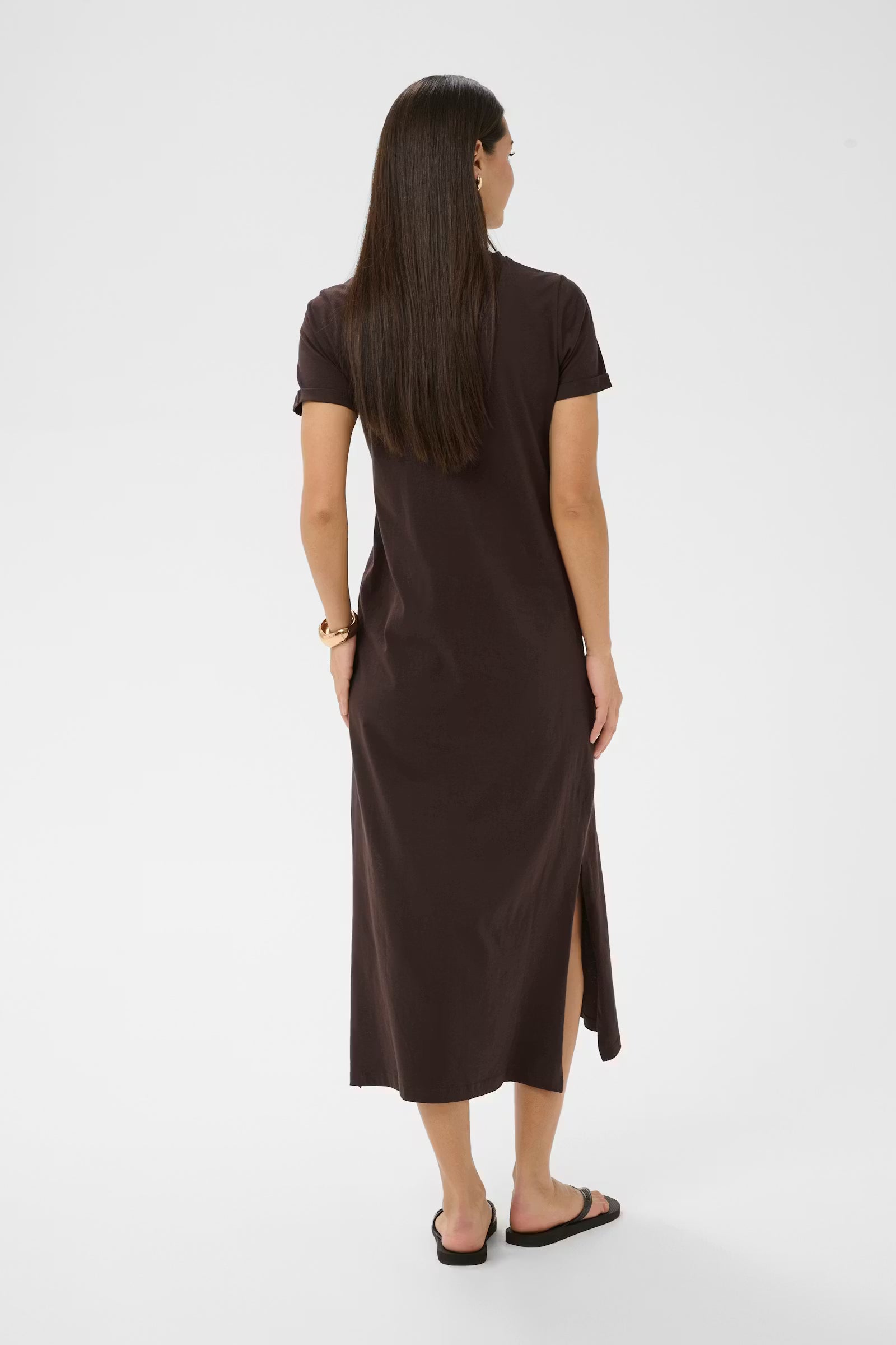 CELINA DRESS - BROWN