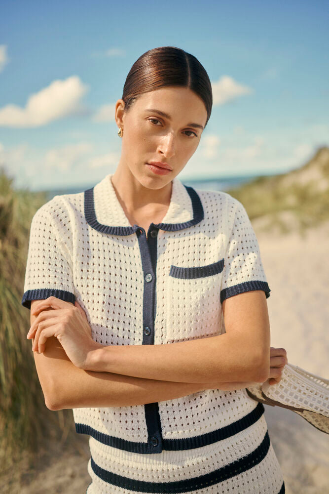 BRIANNA POLO CARDIGAN