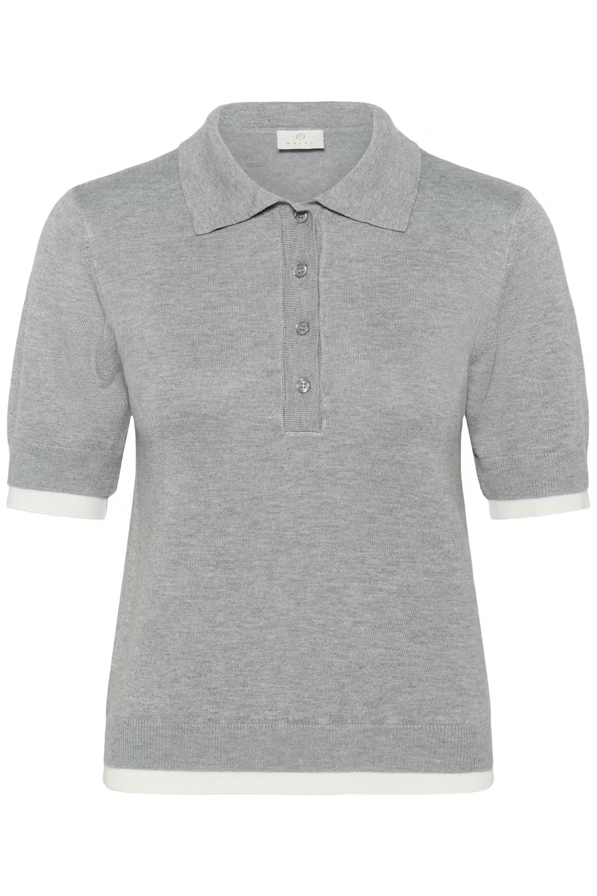 LIZZA GREY POLO KNIT