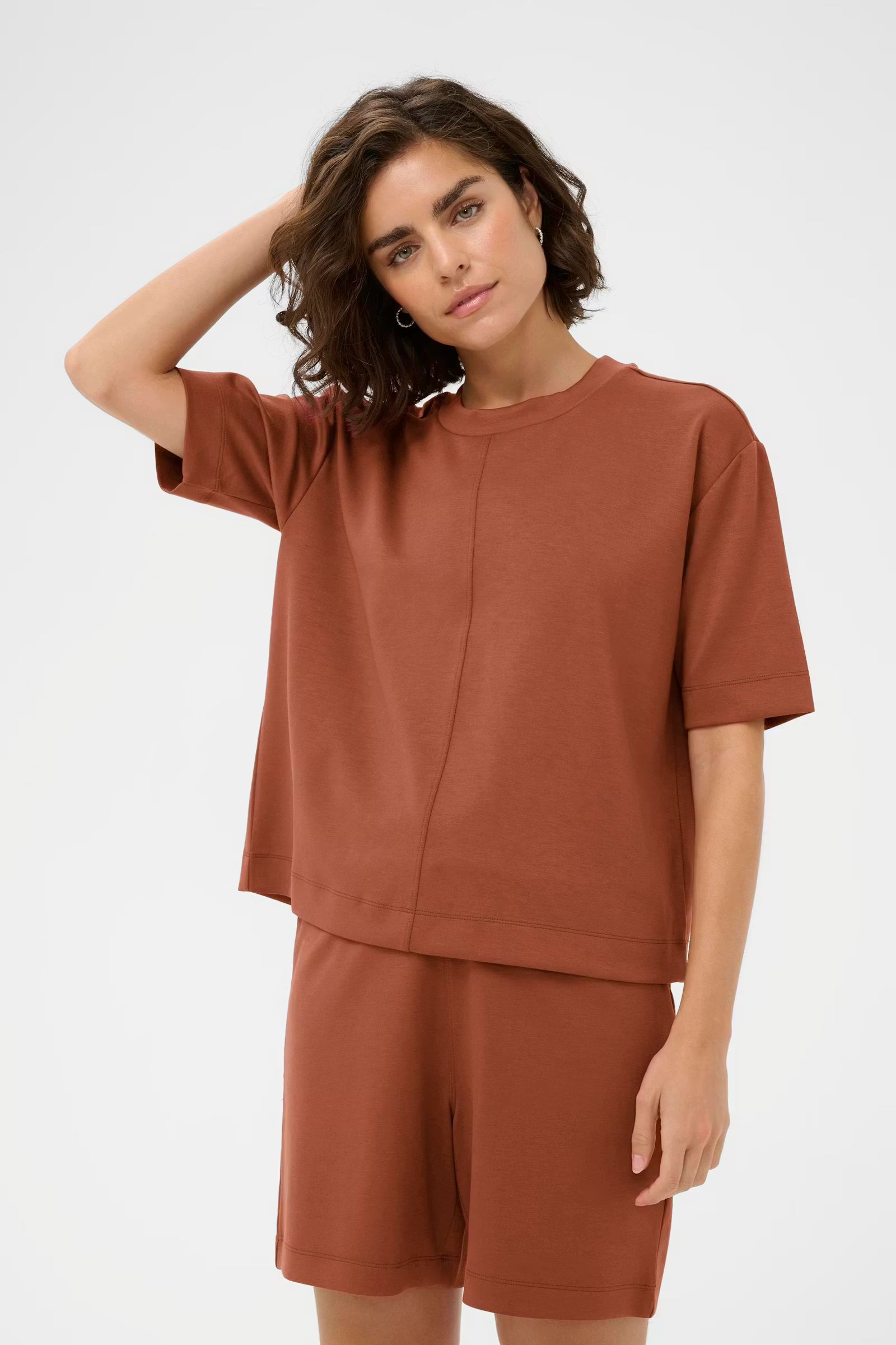 ANNIE SHIRT - HENNA BROWN