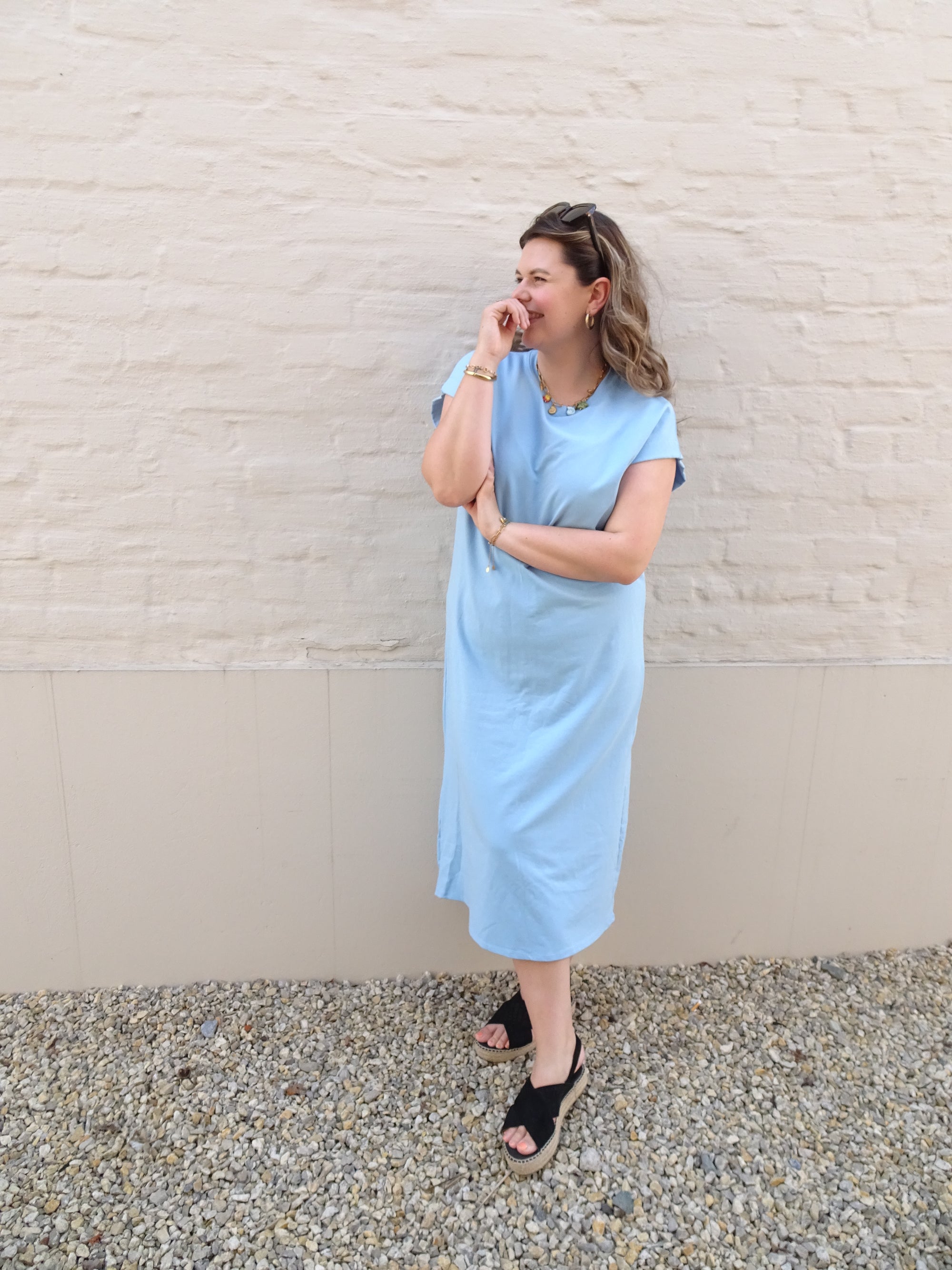 BASIC SHIRT DRESS - LIGHT BLUE
