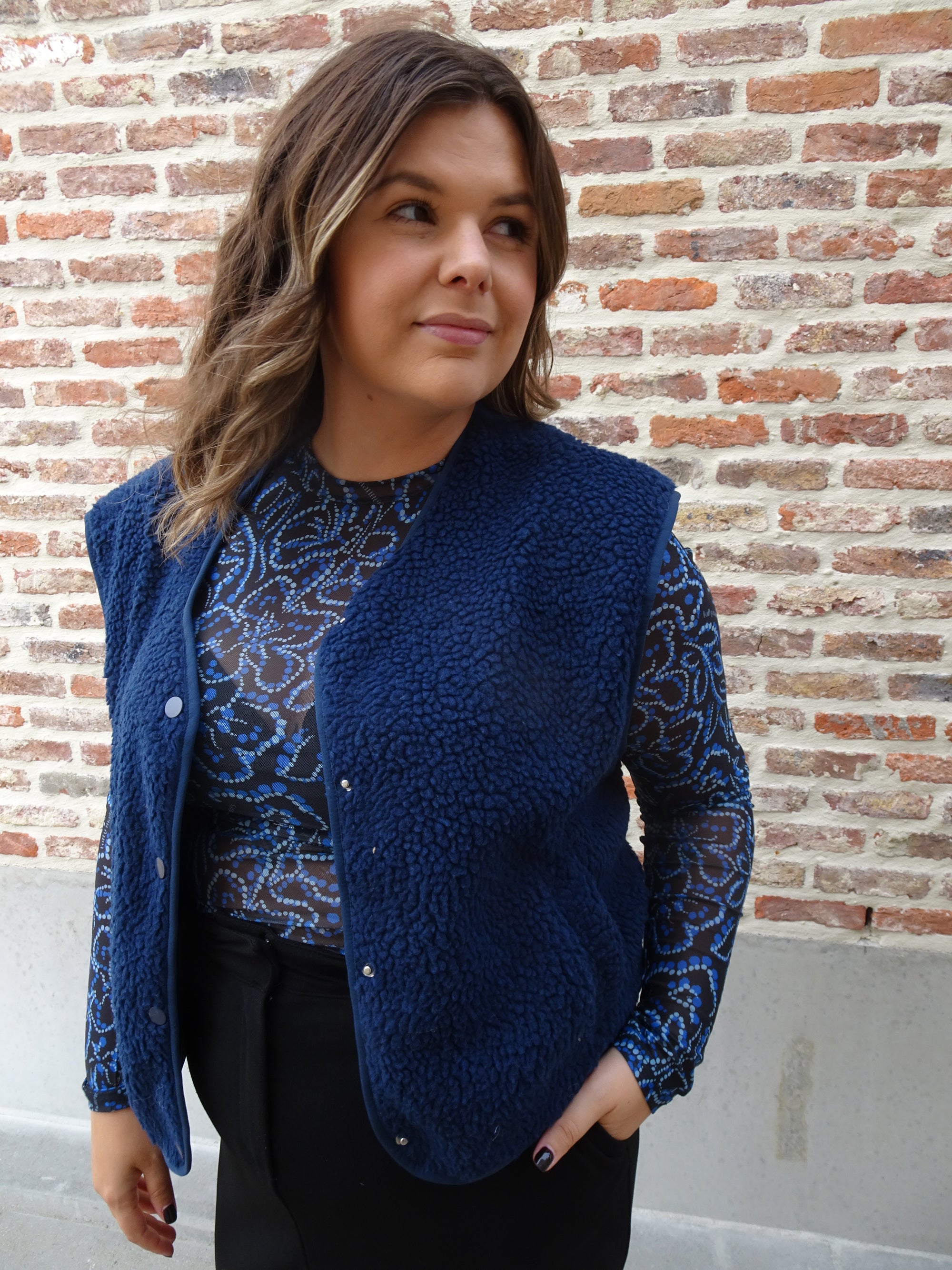 TEDDY JACKET - NAVY
