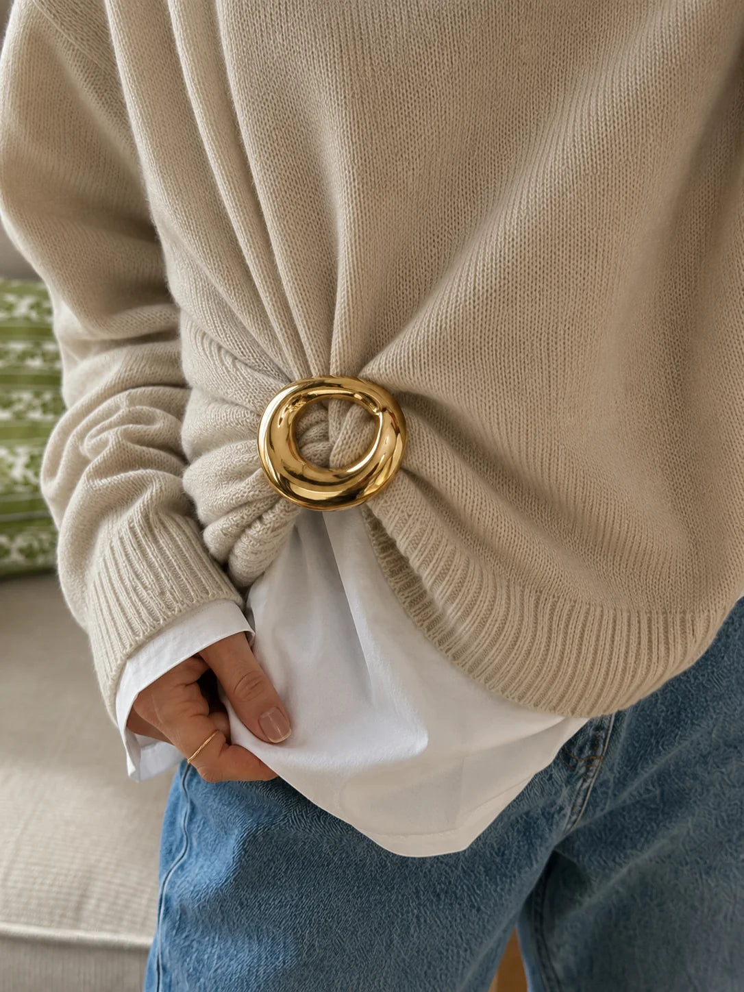DUNA BROCHE - GOLD LARGE
