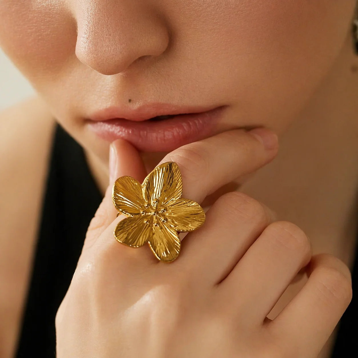 PARADISE FLOWER RING GOLD