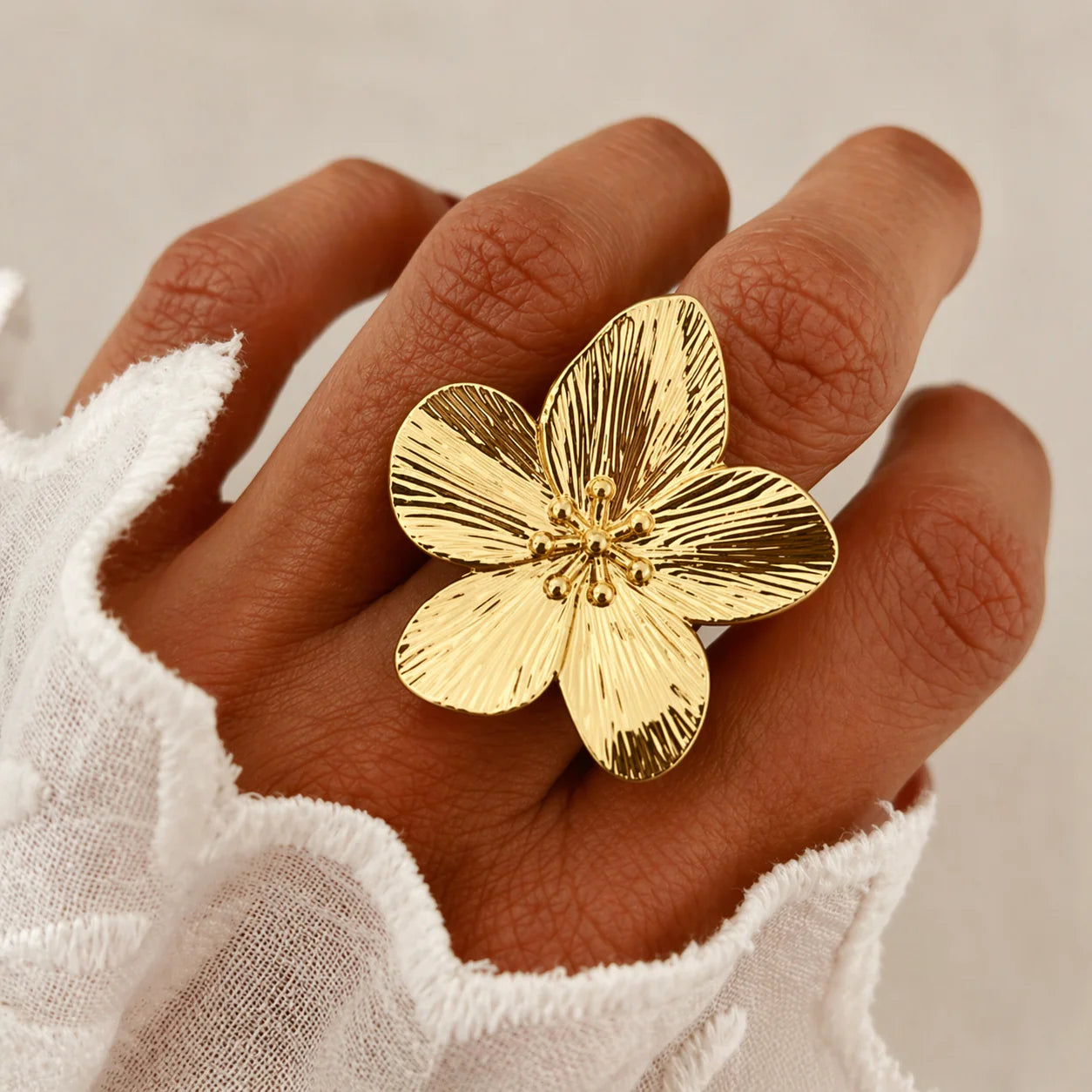 PARADISE FLOWER RING GOLD