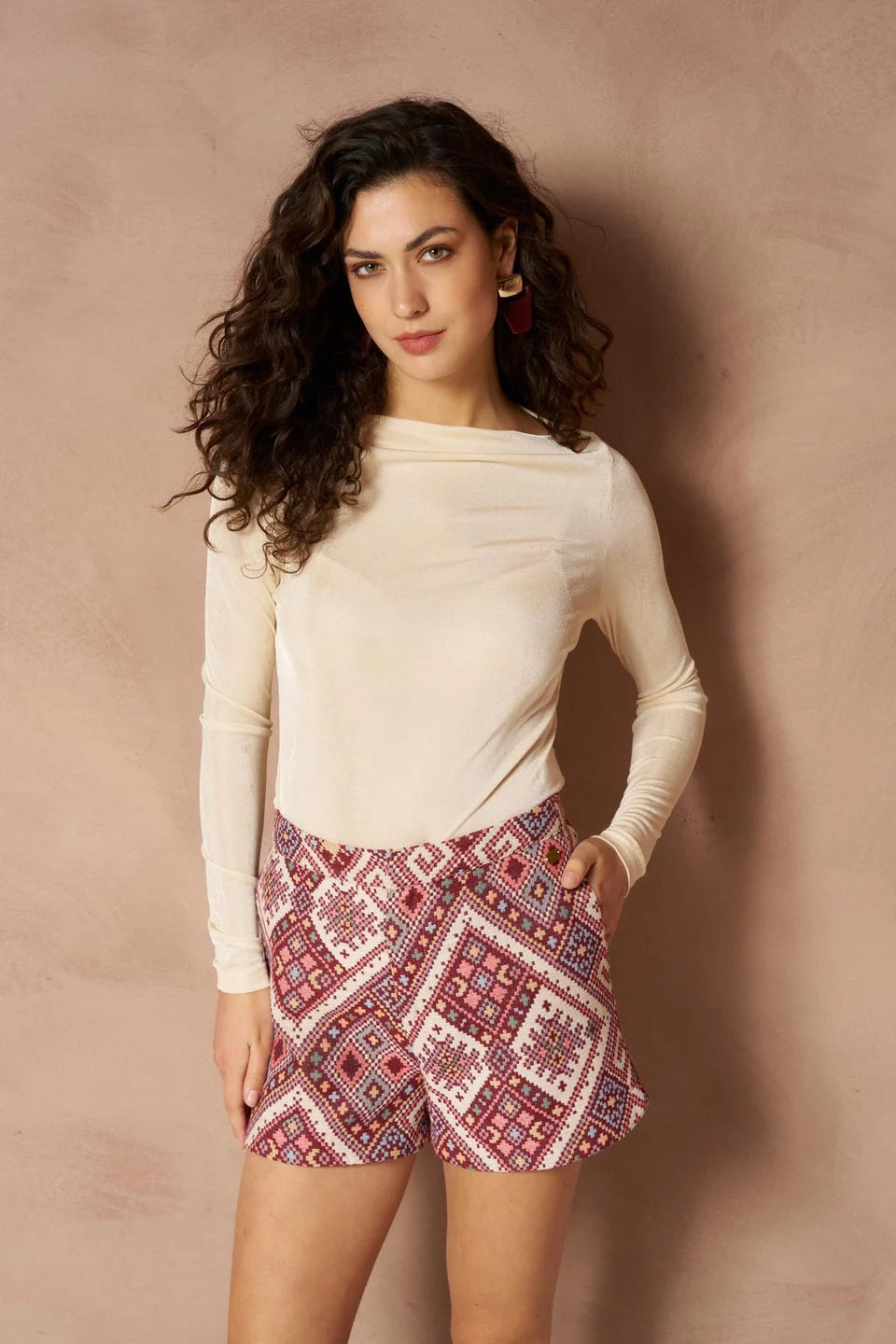 ILEN CREAM BLOUSE