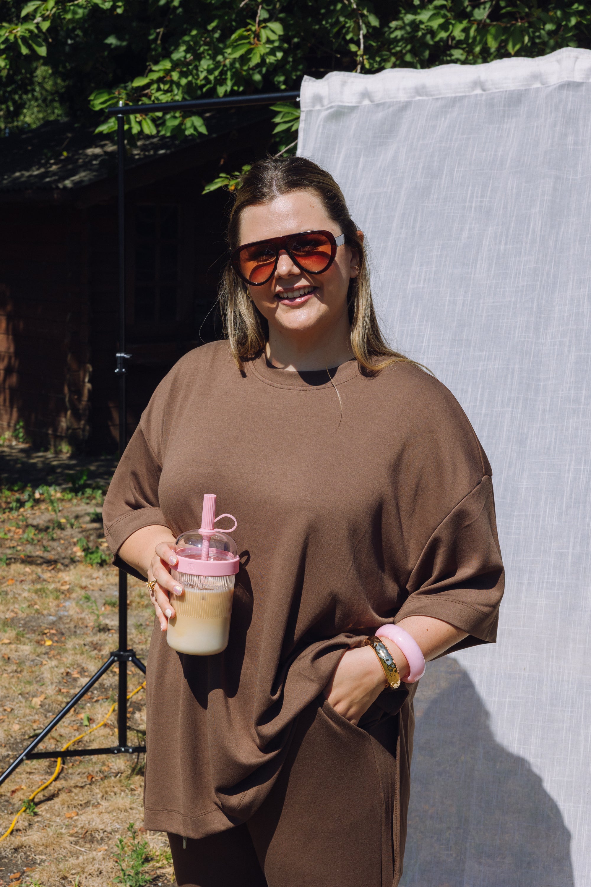 ANNIE PANTS - COFFEE BROWN