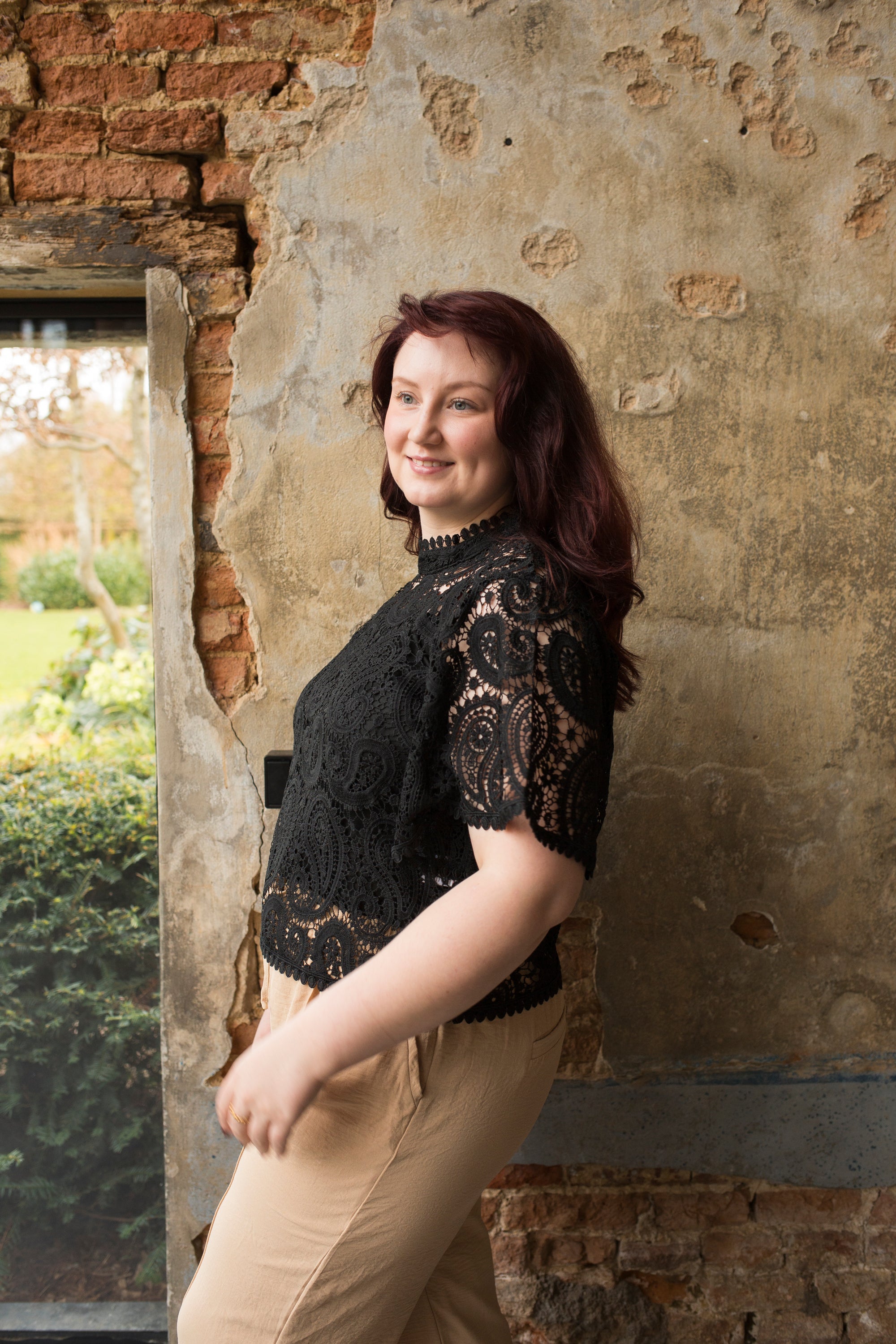 JESS LACE BLOUSE - BLACK