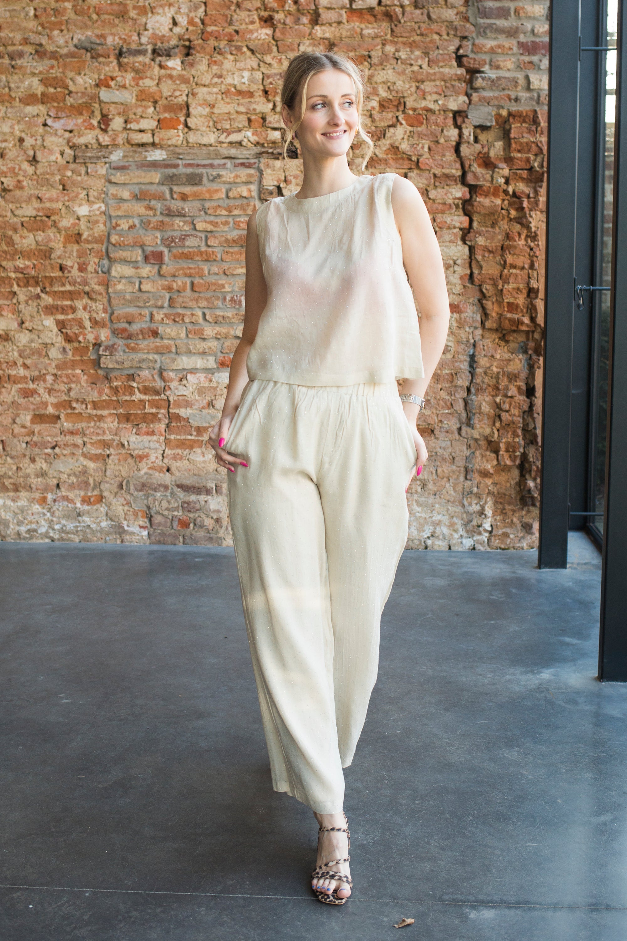 OCEANE PANTS - BEIGE