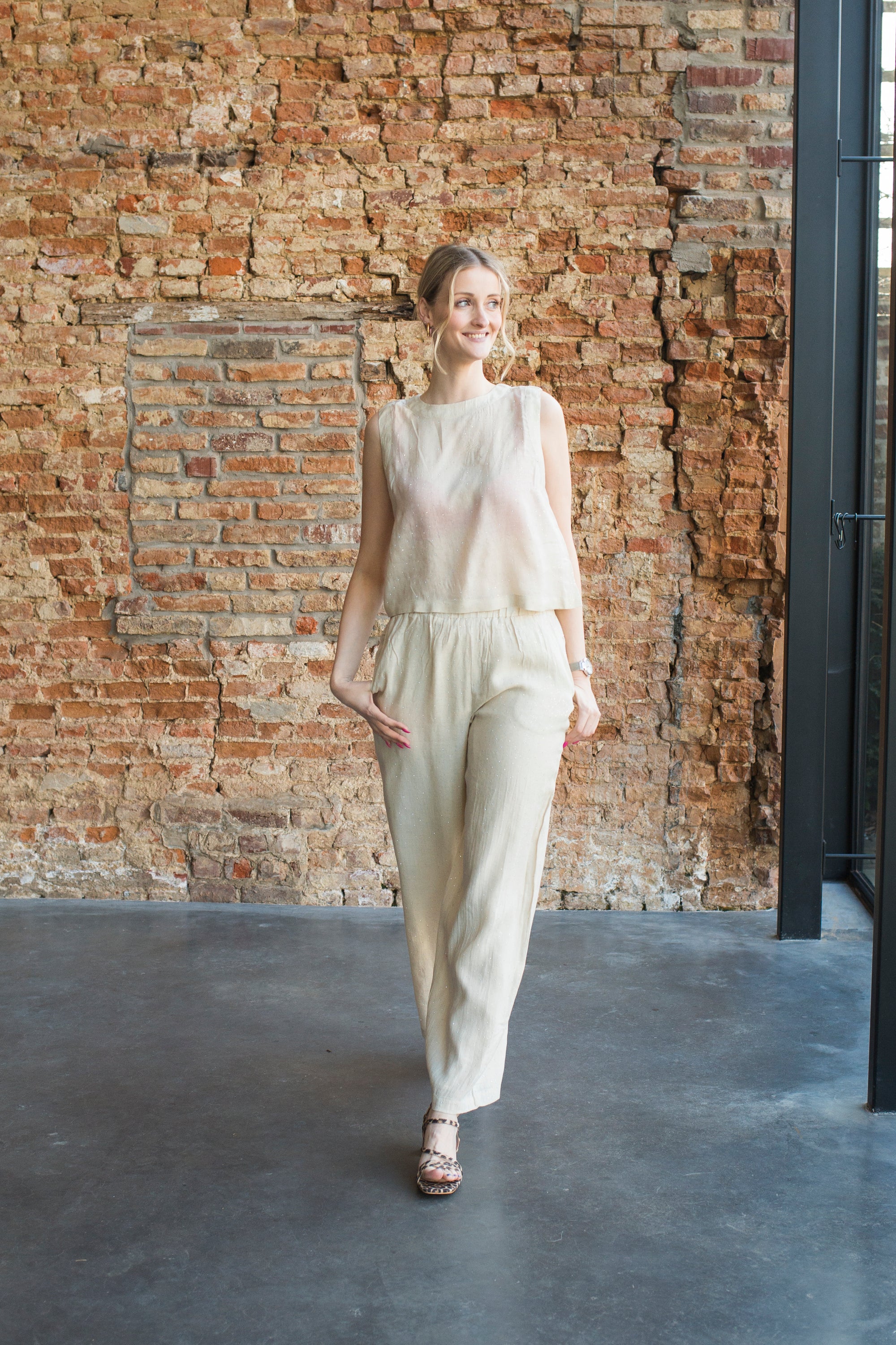 OCEANE PANTS - BEIGE