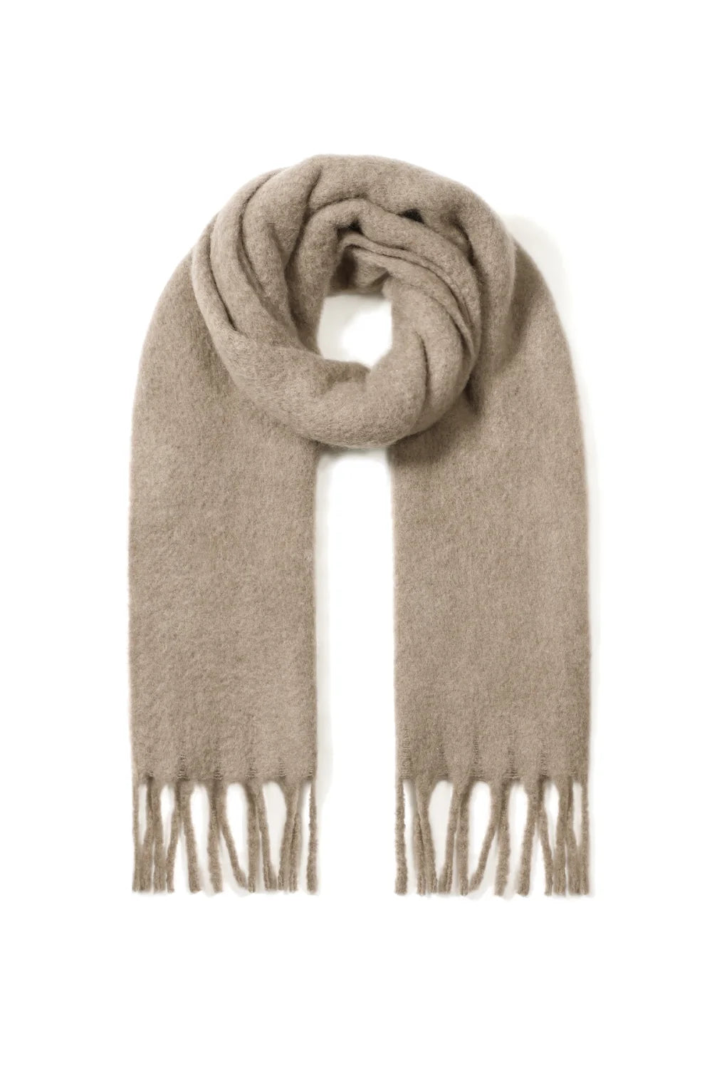WINTER SOLID SCARF - BEIGE