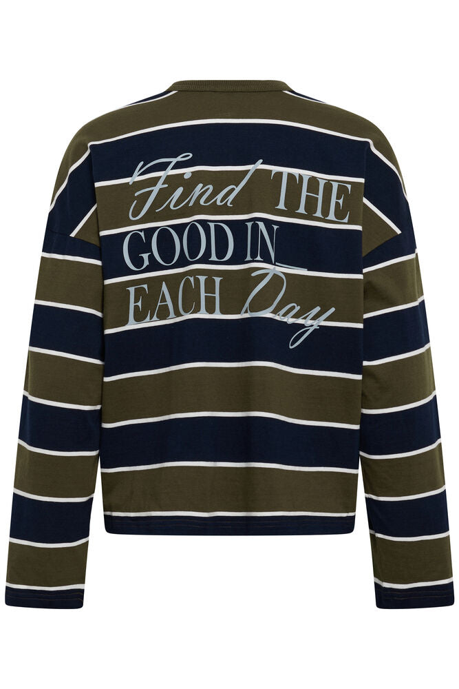 ELONA STRIPE SHIRT - KAKI