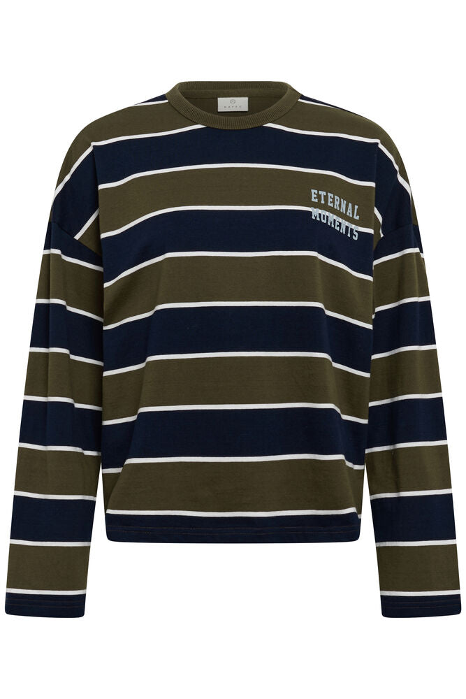ELONA STRIPE SHIRT - KAKI