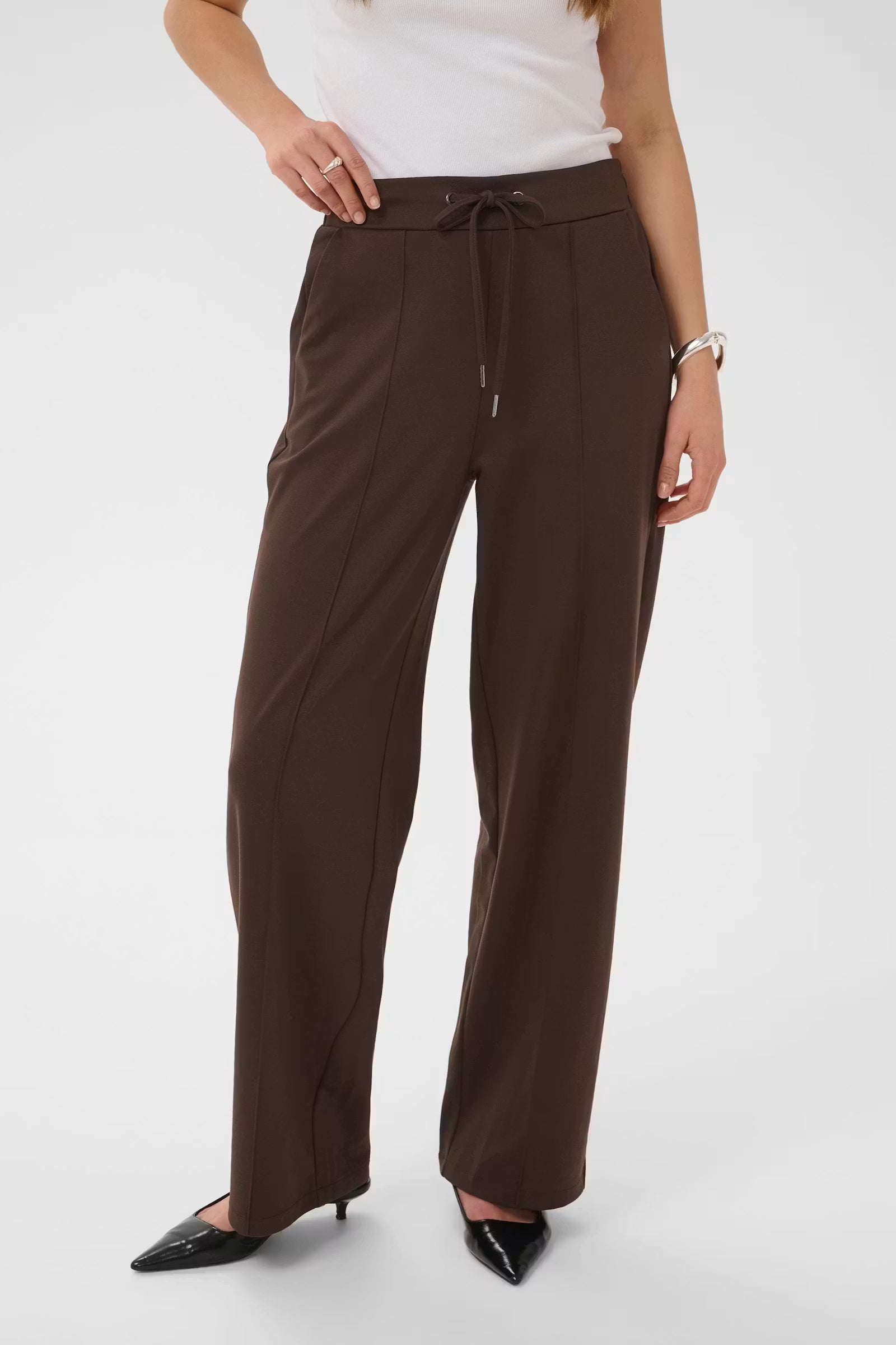 JENNY STRAIGHT PANTS - BROWN