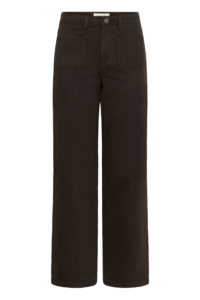 BROOK HIGH WAISTED JEANS - COFFEE BROWN